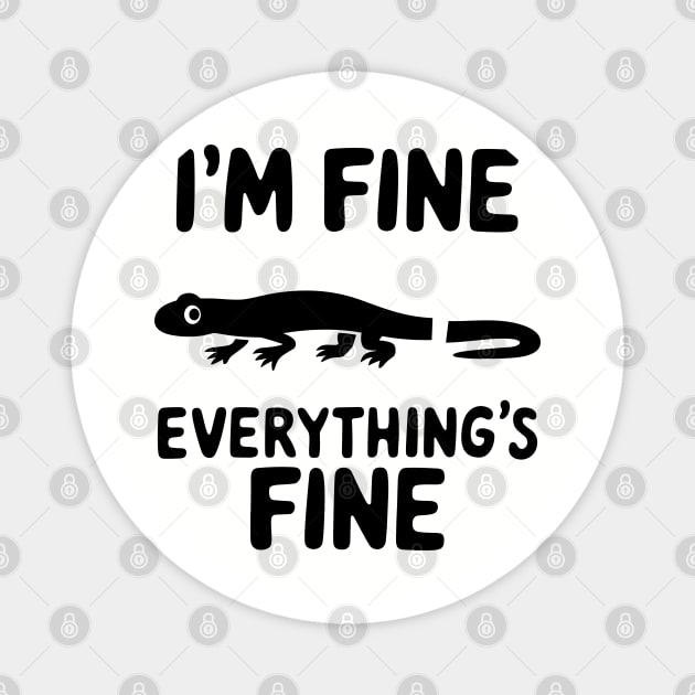 I'm Fine Everything Is Fine Funny Anxiety Sarcasm Magnet by Anticorporati